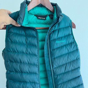 Marmot Womens XS Down Vest, Teal